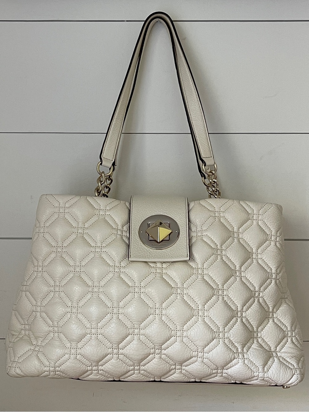 KATE SPADE Astor Court Elena Diamond Quilted Leather Shoulder Bag